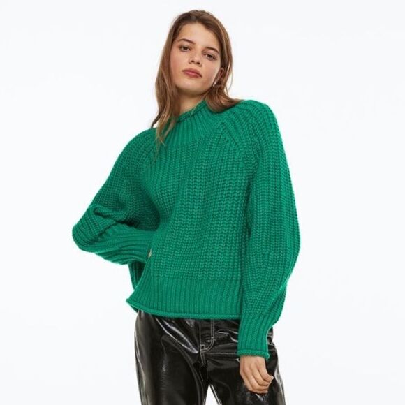 H&M Knit Oversized Sweater Green New - Picture 8 of 9